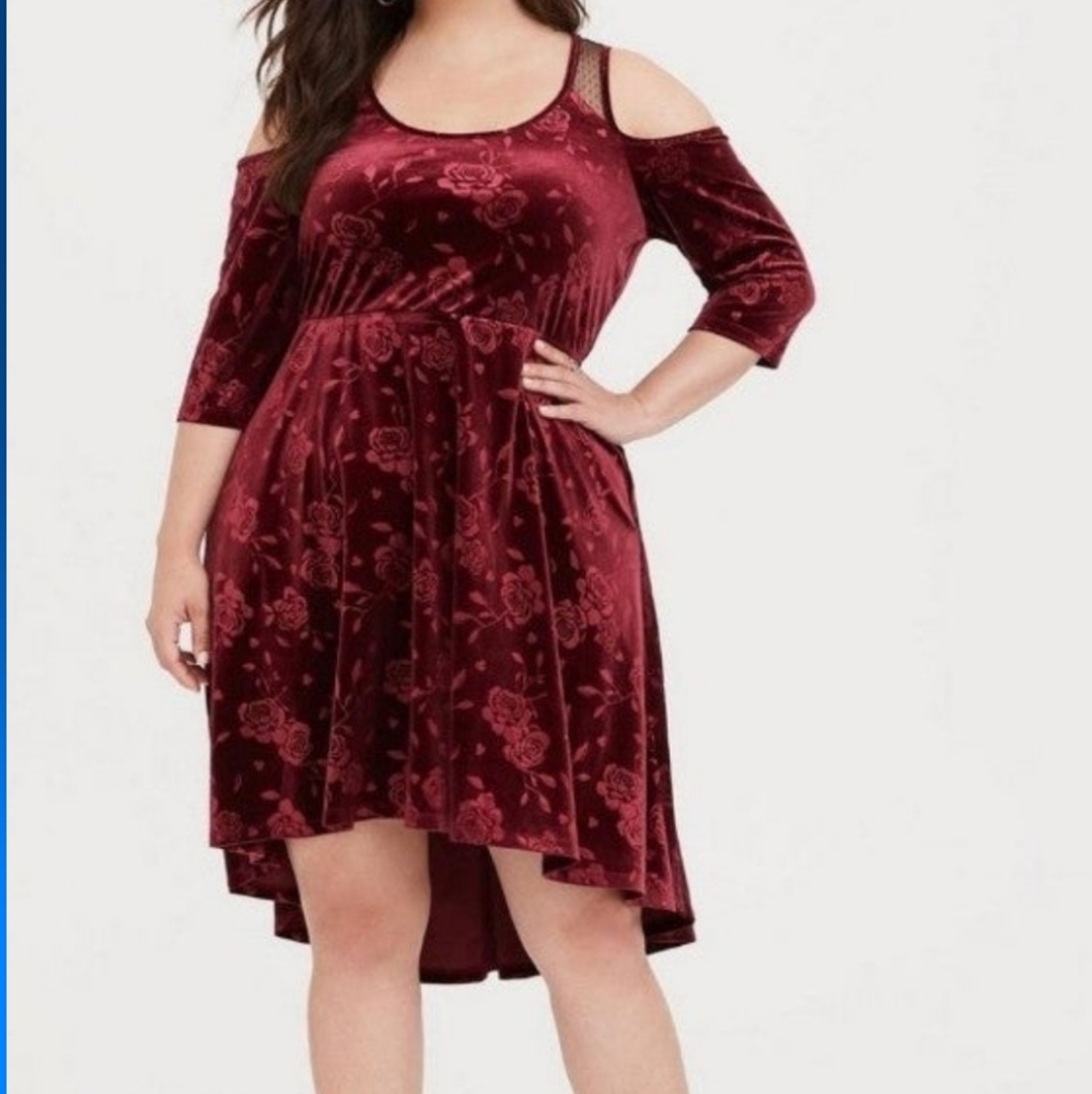 Torrid Minnie Mouse velvet dress